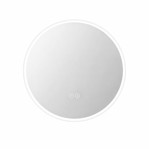 Miroir De Salle De Bain Rond LED 80 Cm Avec Anti-buée Et Lumière Réglable