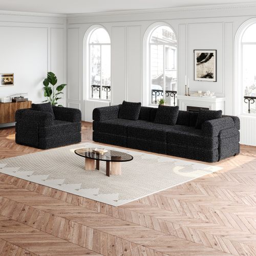 Canapé Convertible 1 Place En Chenille Avec Rangement Dans L'accoudoir Et Armature Acier