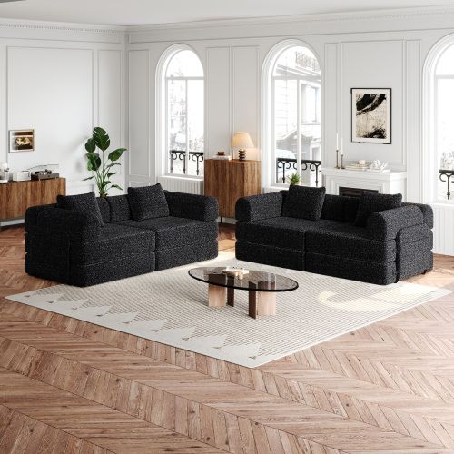 Canapé Convertible 1 Place En Chenille Avec Rangement Dans L'accoudoir Et Armature Acier