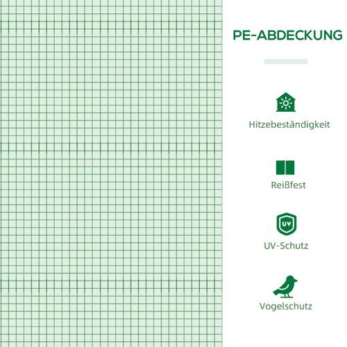 Mini Serre Tunnel 180x90x70 Cm Verte, Film Pe Anti-uv, 2 Fenêtres Moustiquaires, Structure Métal