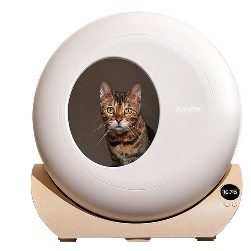 Bac à Litière Autonettoyant Pour Chat Avec Capteur, Veilleuse, Tambour Amovible