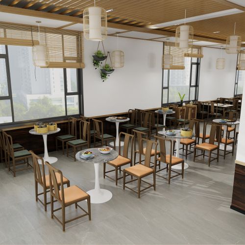 Bout de canapé Ronde En Marbre Artificiel Blanc Antique Et Gris