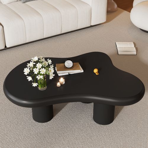 Table Basse En Forme De Nuage Noire 97x67x32 Cm