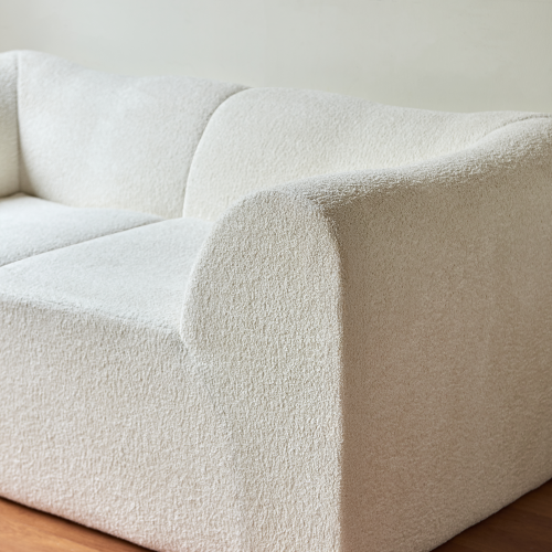 Canapé 2 Places En Velours Compressé Avec 2 Coussins, Design Moderne