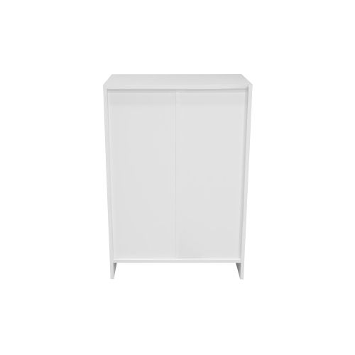 Commode Blanche à 4 Tiroirs 60 × 38.5 × 85 Cm, Façades Haute Brillance