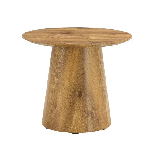 Table Basse Ronde Effet Bois Naturel D50 X H48 Cm, Plateau En Mdf, Charge 120 Kg