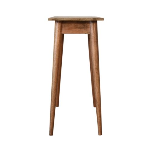 Table Console En Manguier Massif Style Nordique, 1 Tiroir, Finition Naturelle