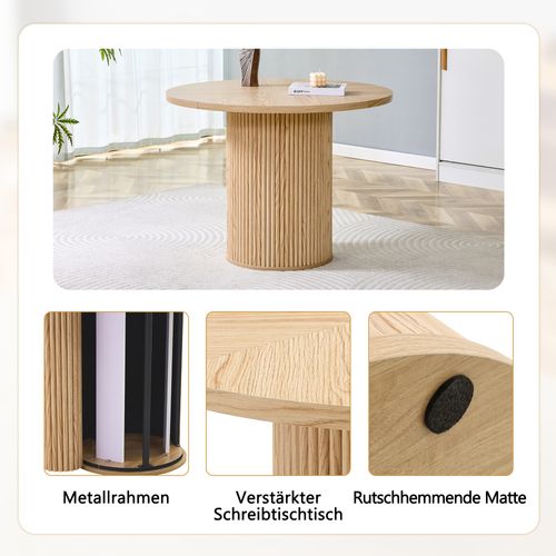 Ensemble Table Et Chaises, Table à Manger 100 Cm Avec Pieds En Mdf Et 4 Chaises Pu Noir