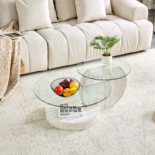 Table Basse Ronde Transparente, Plateaux En Verre