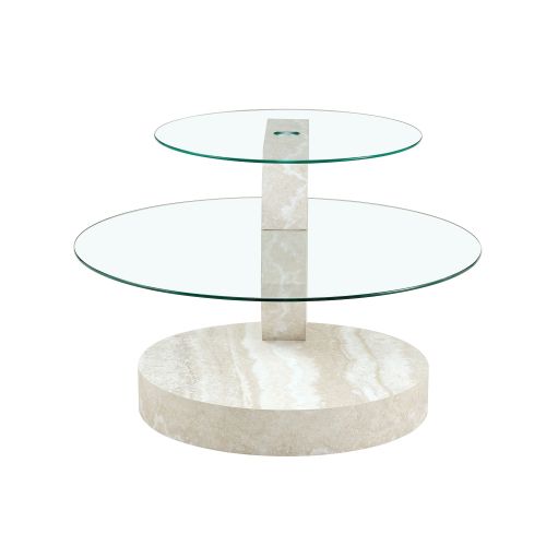 Table Basse Ronde Transparente, Plateaux En Verre