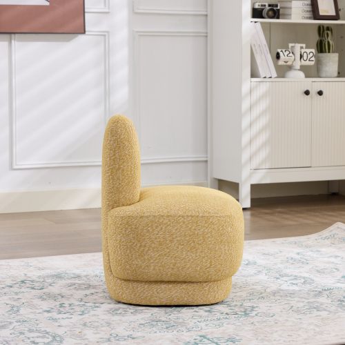 Pouf En Forme De Lapin, Tissu Doux, Assise Rembourrée, Jaune