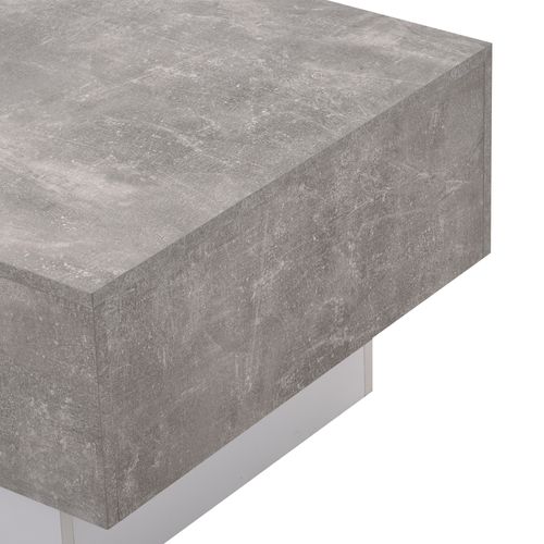 Table Basse Moderne Avec Plateau Coulissant Et Rangement, Panneau De Particules, Gris, 102×60×40 Cm