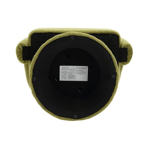 Fauteuil Design Pivotant - Dossier Capitonné - Assise Moelleuse - Structure Bois Métal - Vert Olive