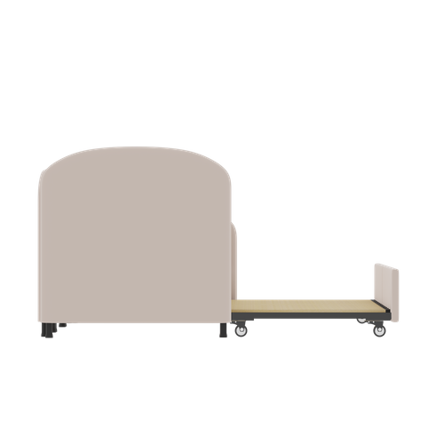 Banquette-lit 90x200 - Lit Tiroir Convertible Moderne - Stable - Revêtement Velours Rose