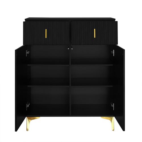 Vestiaire D’entrée Compact - Meuble Avec Banc, Armoire Et Crochets, Design Moderne , Noir