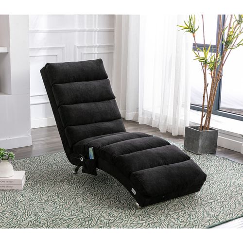 Fauteuil Massant Électrique Relax, 5 Programmes De Massage, Capacité 250 Kg – Noir