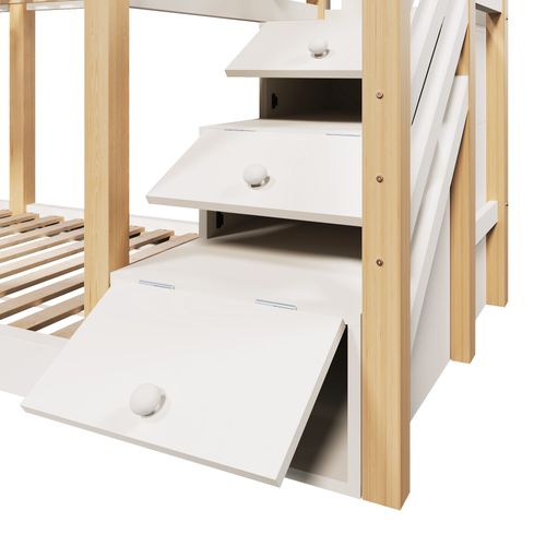 Lit Superposé Enfant 90x200 Cm - Tableau Noir - Sommier - Structure Robuste - Blanc