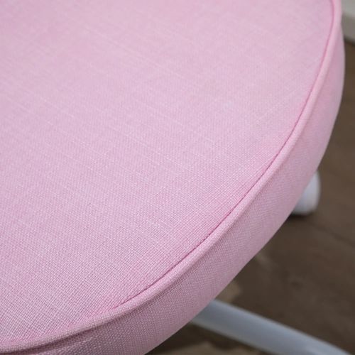 Chaise De Bureau - Chaise De Coiffeuse Réglable Avec Assise Cœur - Compacte En Mousse - Rose
