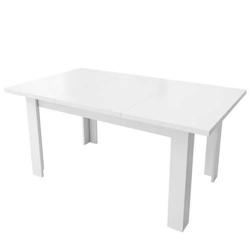 Table à Manger Pliante - Avec Espace De Rangement - Idéale Pour Petits Espaces - Mdf - Blanc