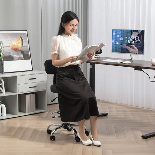 Fauteuil De Bureau - Réglage Hauteur Avec Dossier Inclinable - Pivotante - Simili - Noir