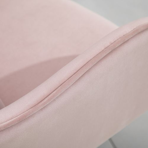 Fauteuil De Bureau - Fonction Vibration Relaxante - Ergonomique Et Confortable - Velours - Rose