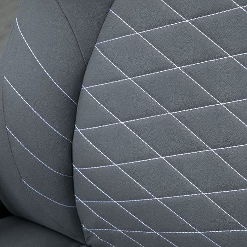 Fauteuil De Bureau - Accoudoirs Réglables Et Mécanisme Bascule - Rembourré En Polyester - Gris