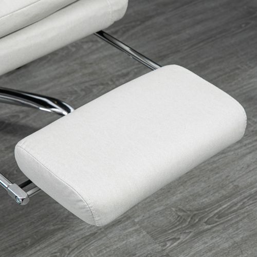 Fauteuil De Bureau Massant Avec Inclinaison 135° - Réglage Hauteur - Blanc Crème