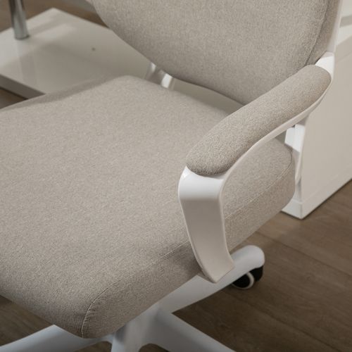 Fauteuil De Bureau Ergonomique -confortable -réglage En Hauteur -soutien Lombaire -pivotante - Beige