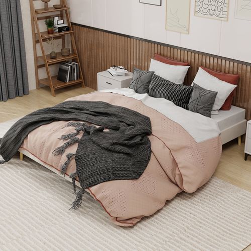 Lit Coffre 160x200 - Cadre Bas Design Contemporain - Rangement Adulte Et Ado - Velours Beige