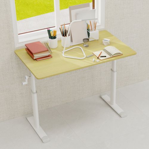 Bureau Réglable En Hauteur Compact Enfant Adulte, Plateau Stable, 100x60x90 Cm, Métal