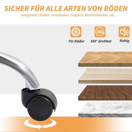 Fauteuil De Bureau Ergonomique - Accoudoirs Rabattables - Soutien Lombaire - Cuir - Marron Clair