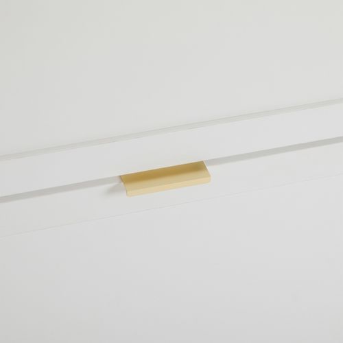 Meuble à Chaussures - 4 Compartiments Abattants - Étagère Ouverte - Rangement - Mdf - Blanc