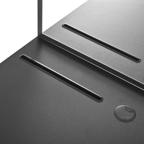 Coiffeuse Suspendue Moderne Avec Miroir, Table Maquillage Murale 3 Tiroirs Support Tablette Intégré