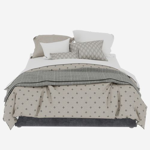 Lit Coffre 140x200 - Lit Double Bas Avec Mécanisme Hydraulique- Lit Adulte/ado - Velours Gris