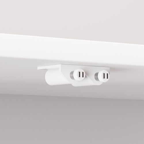 Vitrine Design - 4 Niveaux - Éclairage LED - Portes En Verre - Rangement - Anti-poussière - Blanc