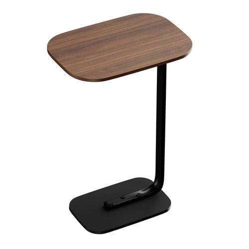 Table D’appoint - Table Basse C-forme - Structure Stable - Pour Salon Ou Chambre - Noyer