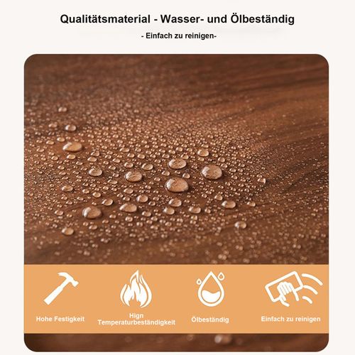 Table D’appoint C-forme - Hauteur Réglable - Plateau Pivotant 360° - Design Moderne - Marron