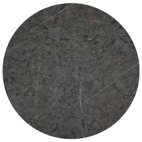 Table Basse - Ensemble 2 Gigognes Rondes - Patins De Protection - Forme - Mdf - Blanc/gris