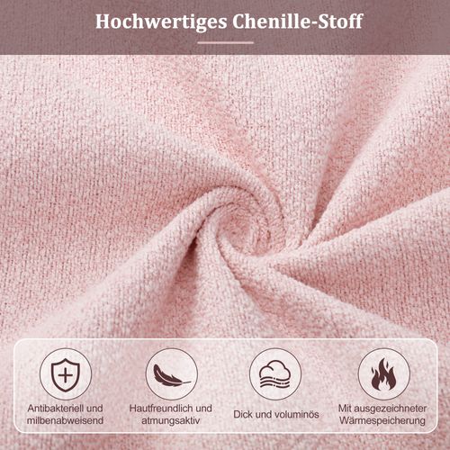 Lit Enfant 90x200 Cm - Lit Simple - Sommier à Lattes - Rangement Intégré - Tissu Chenille - Rose