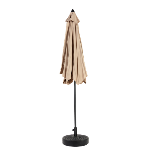 Parasol Double 9 Ft Avec Manivelle Et Mât En Acier Coloris Kaki