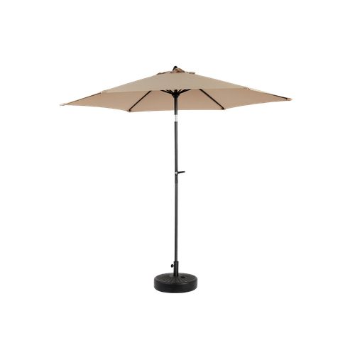 Parasol Double 9 Ft Avec Manivelle Et Mât En Acier Coloris Kaki