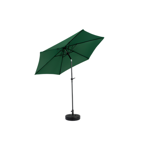 Parasol Double Face 9 Ft Avec Structure En Acier Vert Foncé