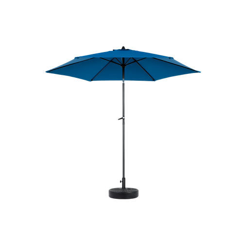 Parasol Double 9 Ft Avec Structure En Acier Bleu Foncé