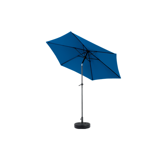 Parasol Double 9 Ft Avec Structure En Acier Bleu Foncé