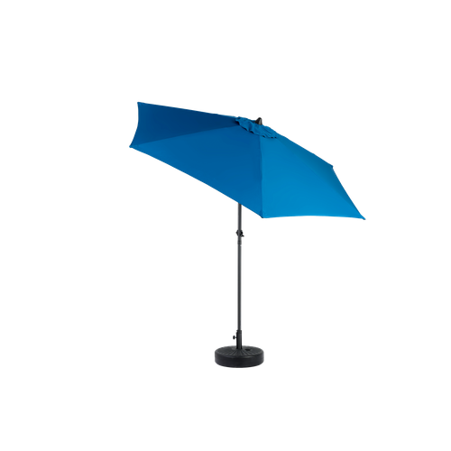 Parasol Double 9 Ft Avec Structure En Acier Bleu Foncé