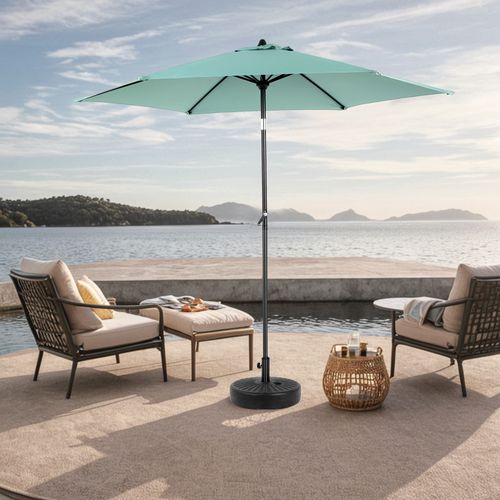 Parasol Double 9 Ft Avec Structure En Acier Vert Clair