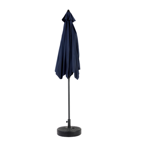 Parasol Double 9 Ft Avec Structure En Acier Bleu Marine