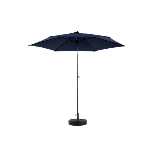 Parasol Double 9 Ft Avec Structure En Acier Bleu Marine