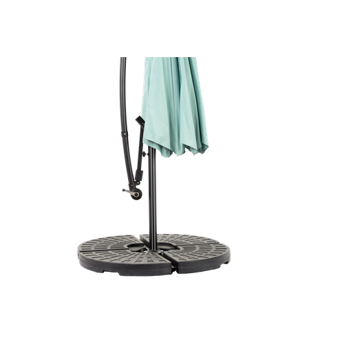 Parasol Déporté Double 4,5 M Avec Mât En Acier Vert Clair