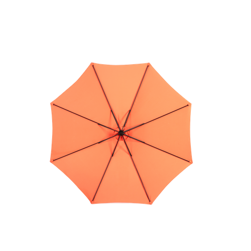 Parasol Double 14,8 Ft Avec Mât En Acier Orange